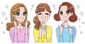 輝く女性たちのイラスト