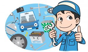 車メンテナンス作業員男性