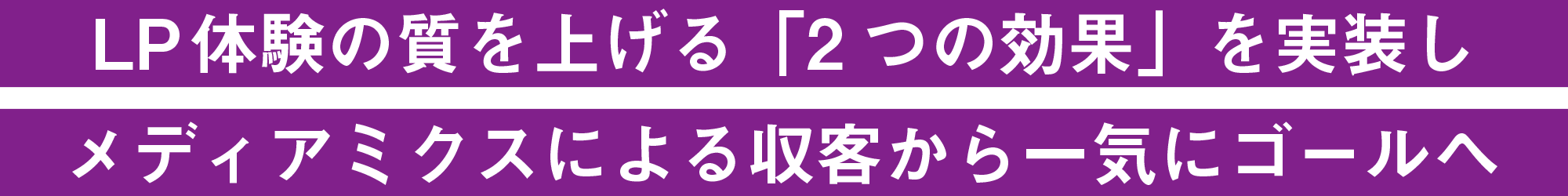 LP体験の質を上げる「2つの効果」を実装し メディアミクスによる収客から一気にゴールへ